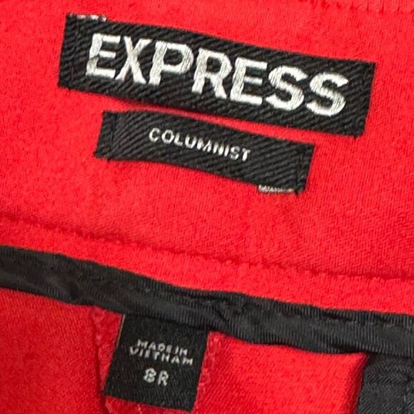 Express columnist mid rise dress pants size 8 coral office wear - Picture 8 of 8